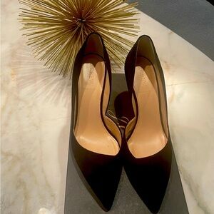 Black Suede J Crew Pumps